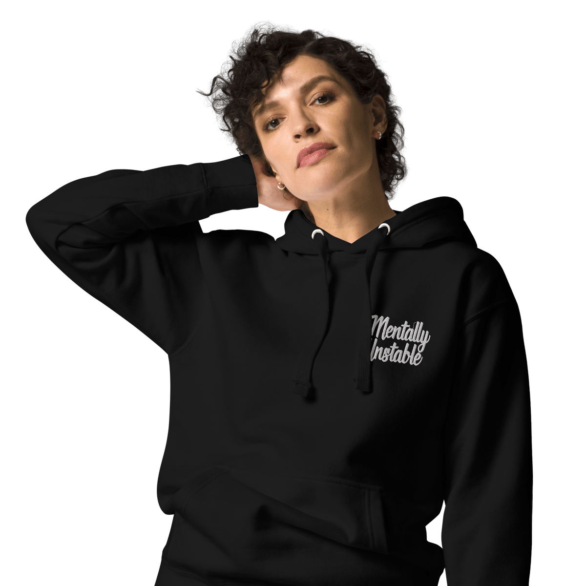 Mentally Unstable Embroidered Hoodie
