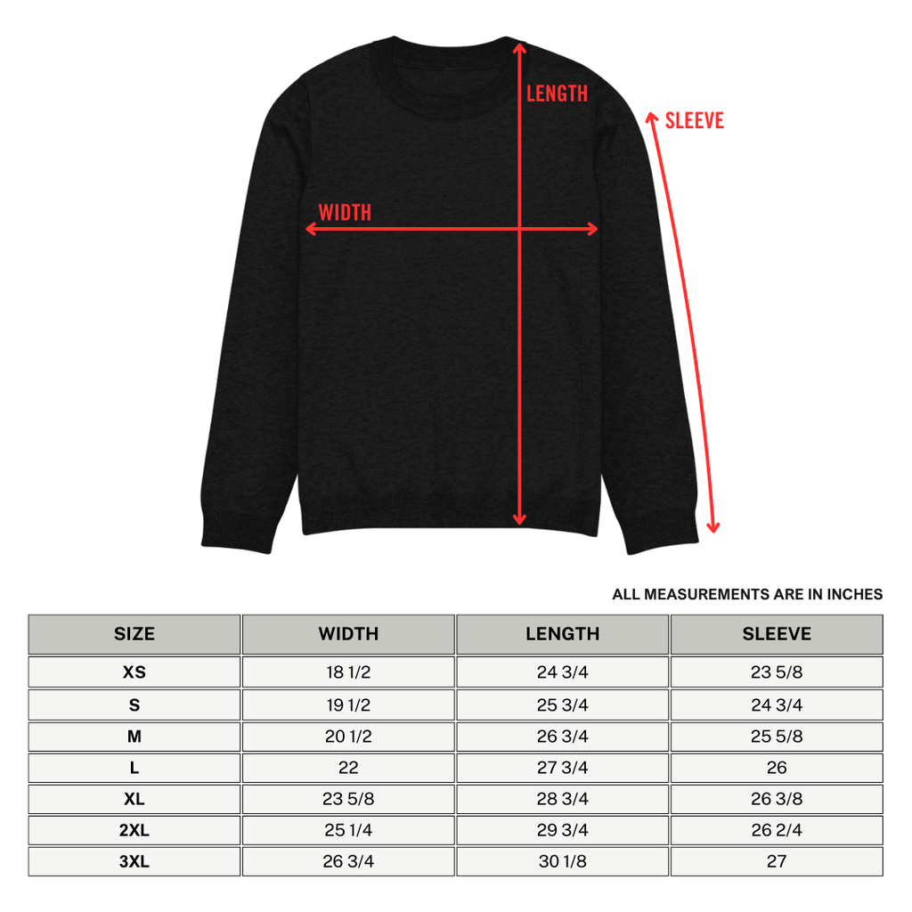 Cemetery Ash Knit Crew Neck Sweater
