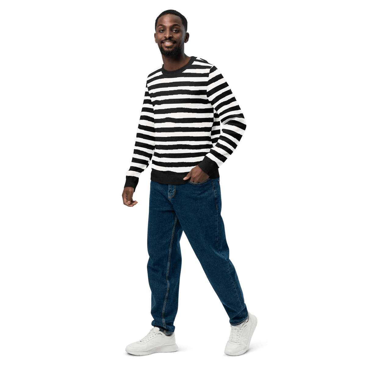 Pugsley Print Knit Crewneck Sweater
