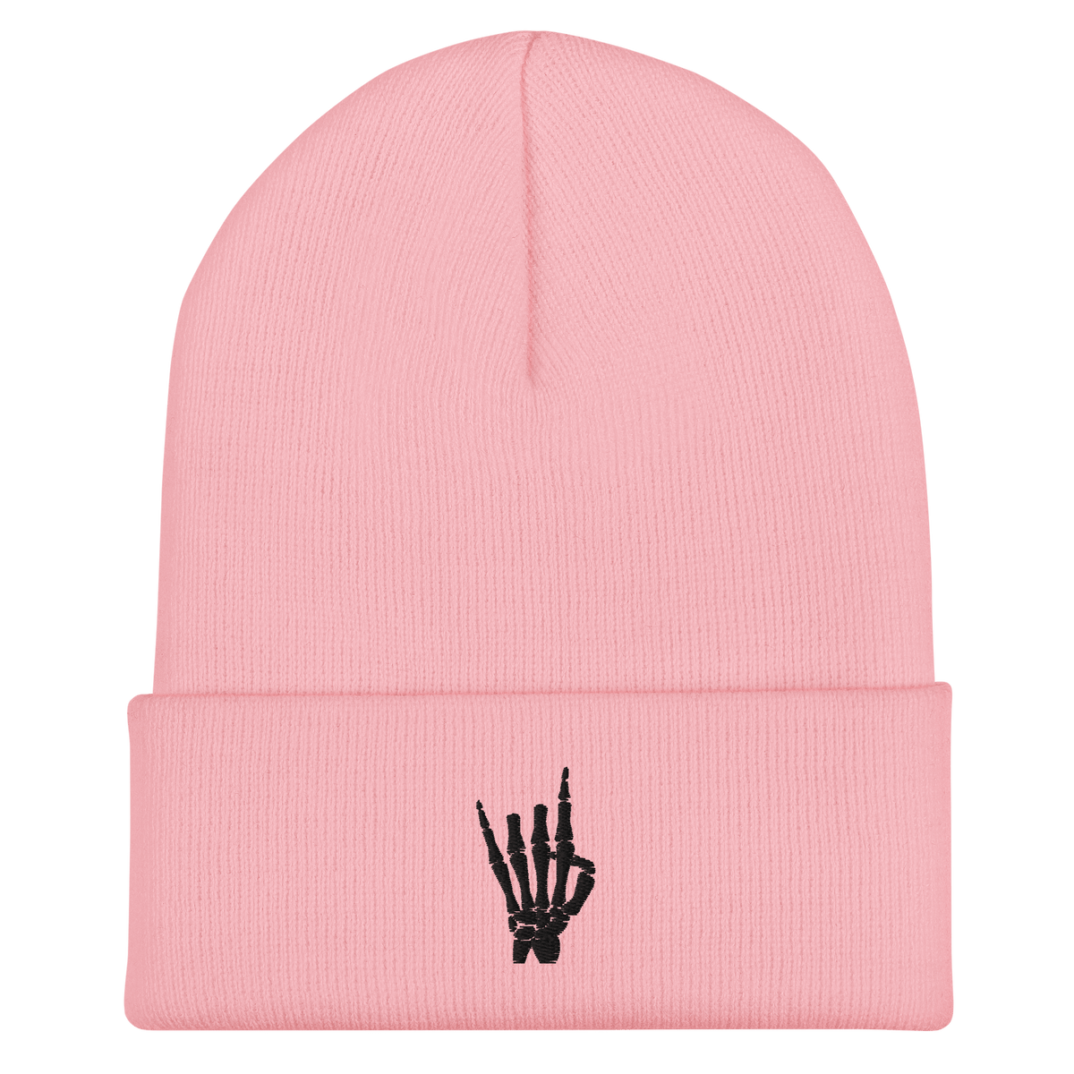 Rock On Skeleton Cuffed Beanie