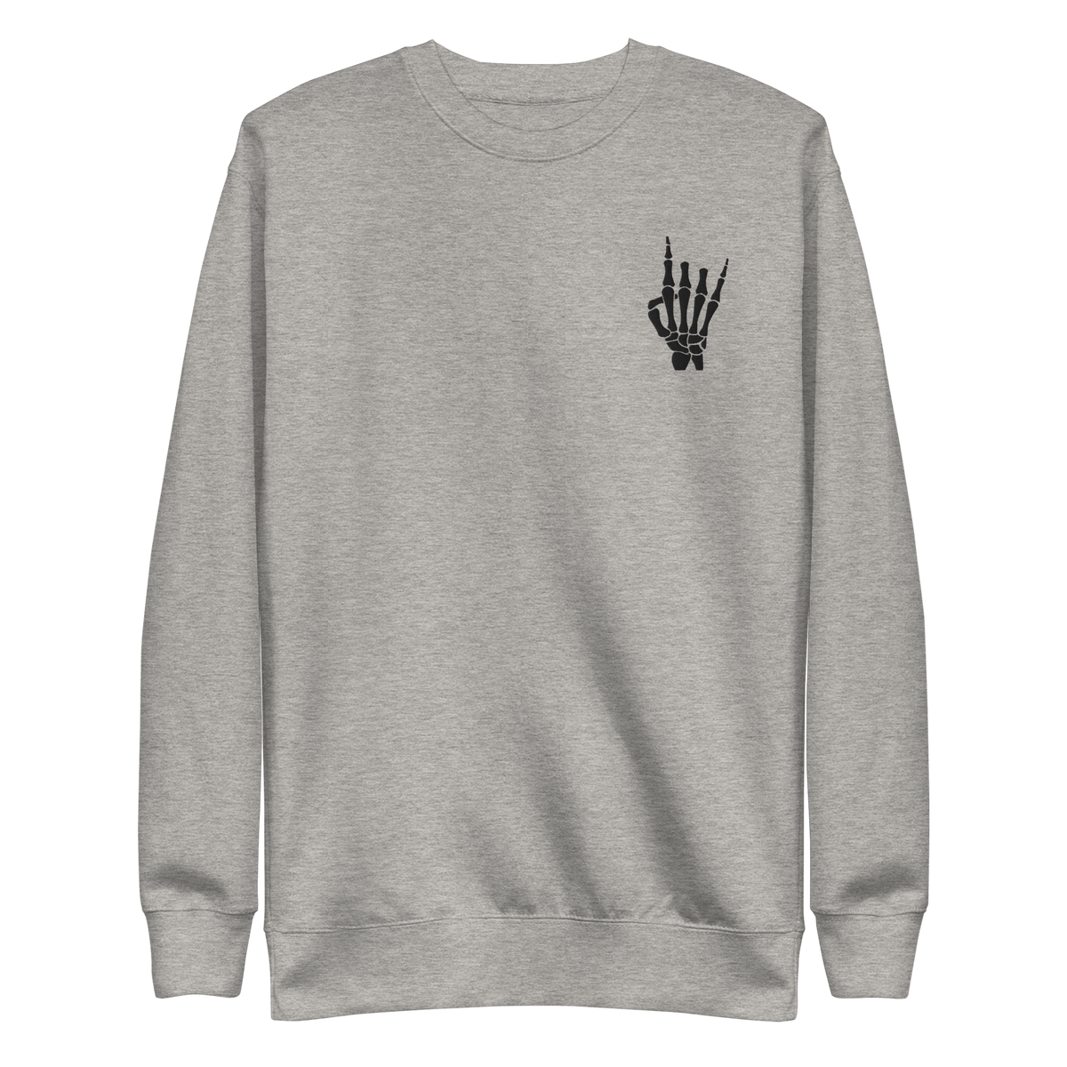 Rock On Skeleton Embroidered Sweatshirt