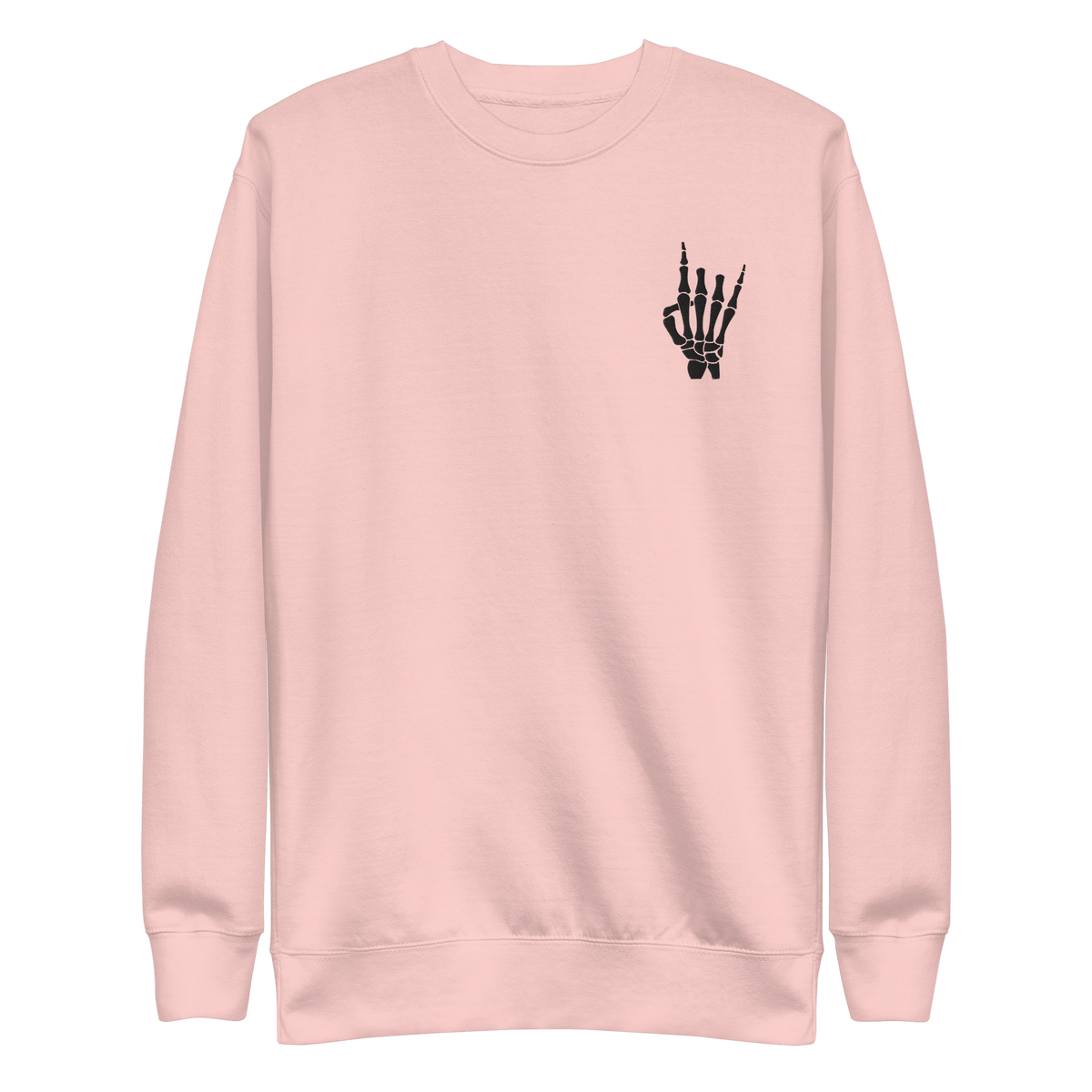 Rock On Skeleton Embroidered Sweatshirt