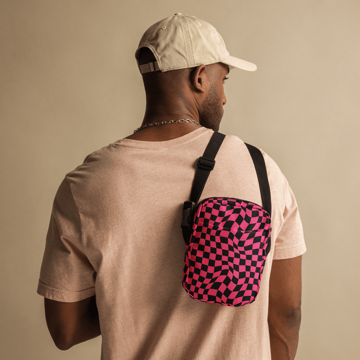 Twisted Tiles Checkerboard Crossbody Bag